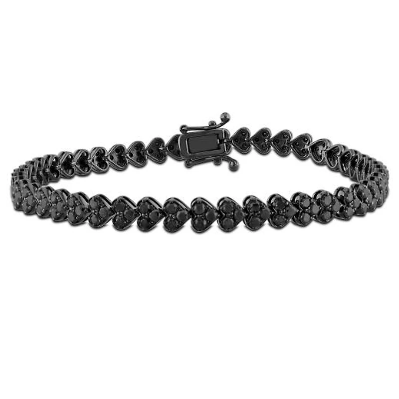 Julianna B 3.86CTW Black Diamond Bracelet in 14K Black Plated Gold