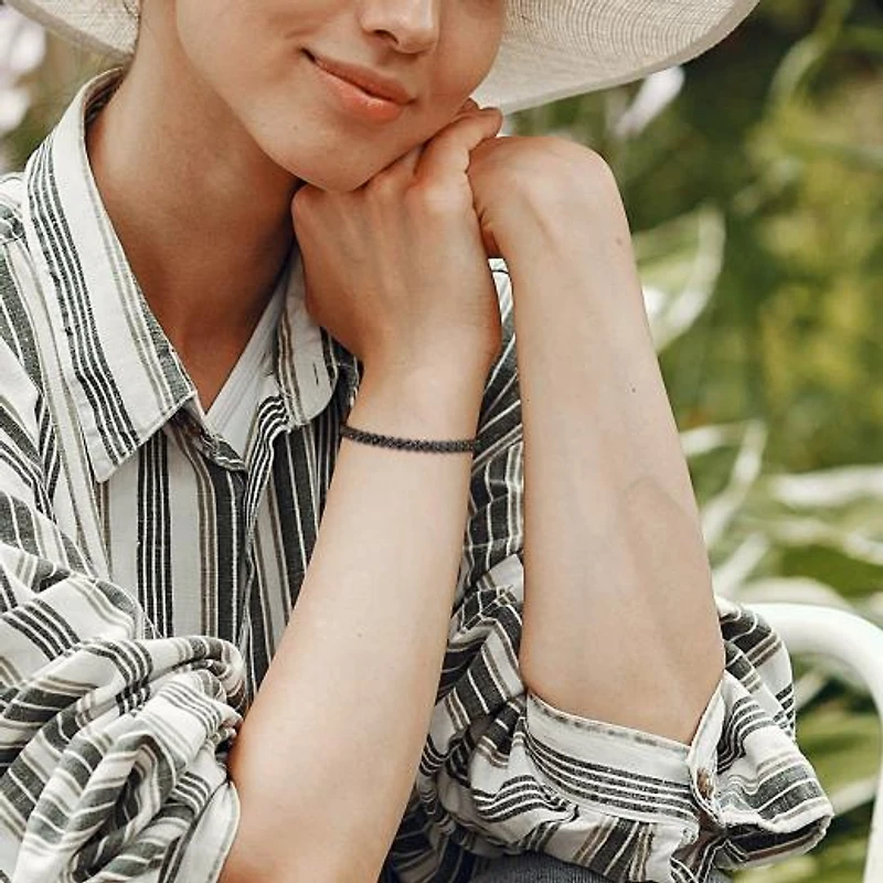 Julianna B 3.86CTW Black Diamond Bracelet in 14K Black Plated Gold