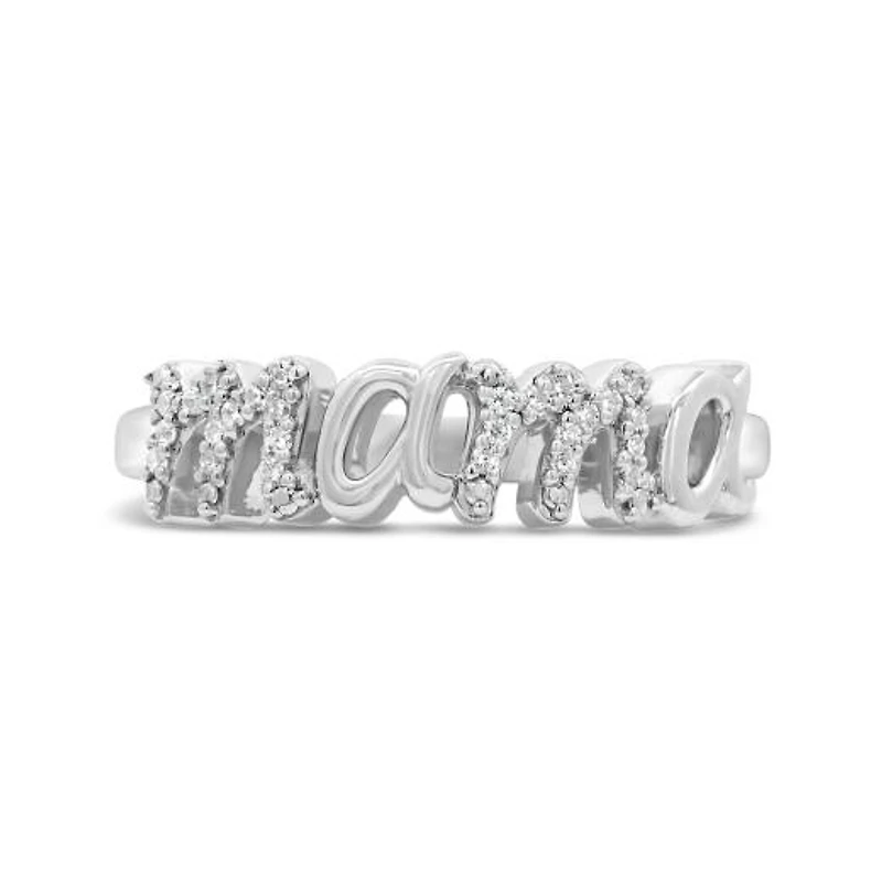 Diamond Mama Ring in Sterling Silver