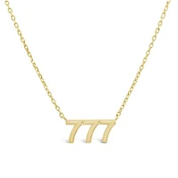 10K Yellow Gold "777" 17" Necklace