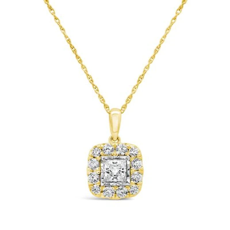 New Brilliance Lab Grown 1.00CTW Diamond Pendant in 10K Yellow Gold
