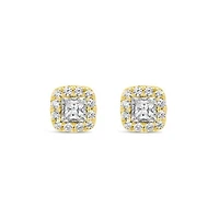 New Brilliance Lab Grown 1.00CTW Diamond Earrings in 10K Yellow Gold