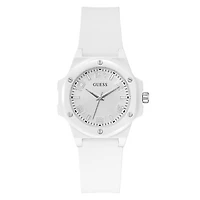 Guess Women's White Mini Hype Watch