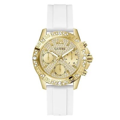 Guess Women's Gold Tone Crystal Majesty Watch