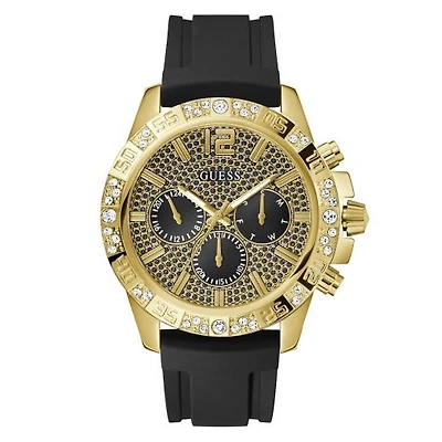 Guess Men's Gold Tone Crystal Majesty Watch
