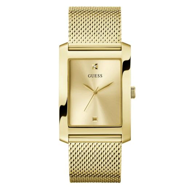 Guess Men's Gold Tone Champaign Dial Clyde Watch