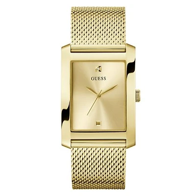 Guess Men's Gold Tone Champaign Dial Clyde Watch