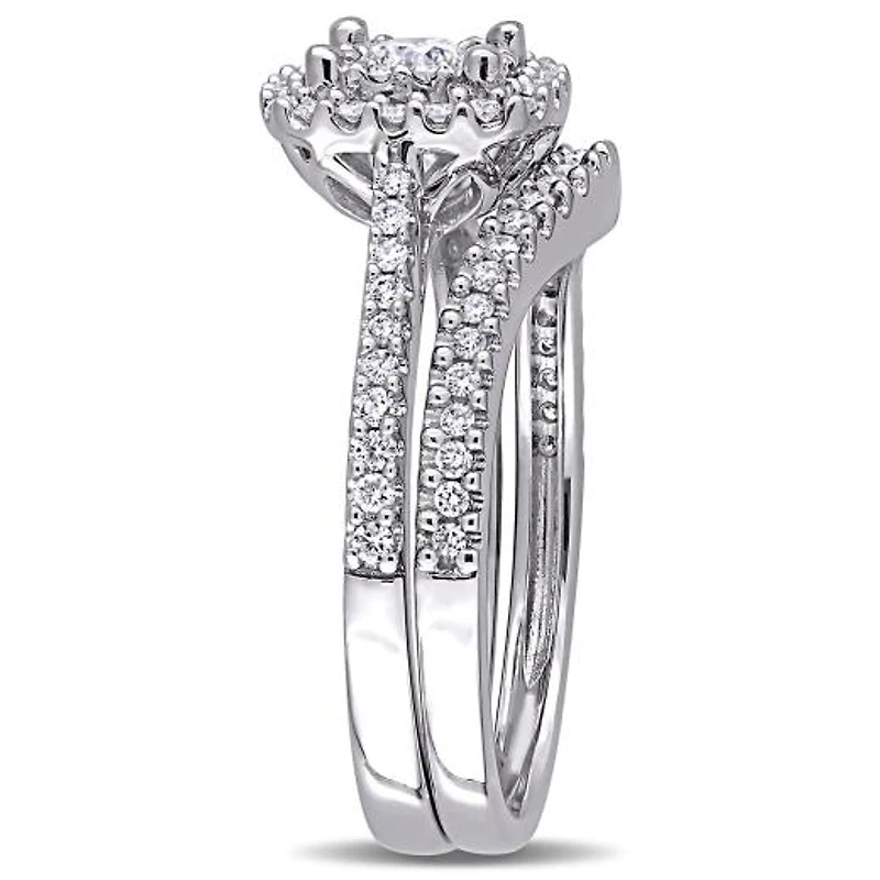 Julianna B 0.62CTW Diamond Bridal Set 10K White Gold