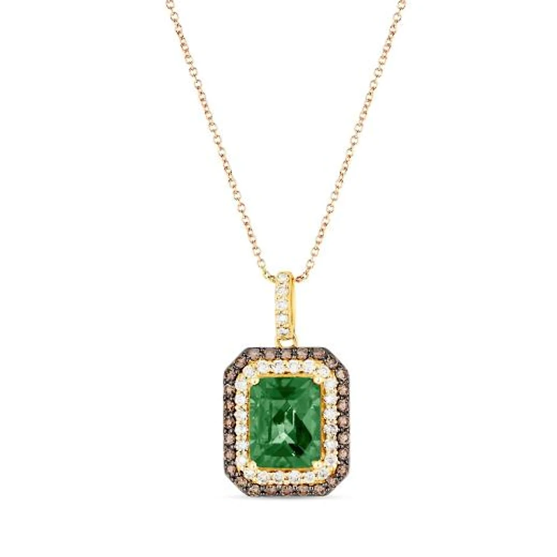 Le Vian 14K Yellow Gold Costa Smeralda Emeralds Diamonds Pendant