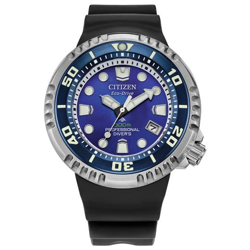 Citizen Men's Blue Promaster Dive Black PU Strap Watch