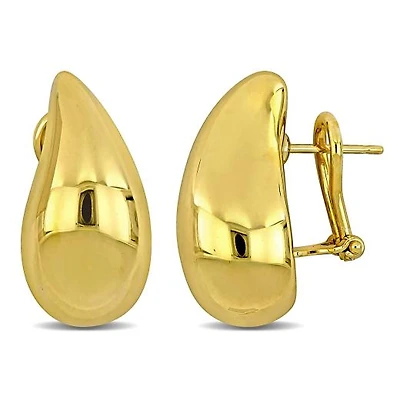 Julianna B 14K Yellow Gold 24mm Puff Teardrop Earrings