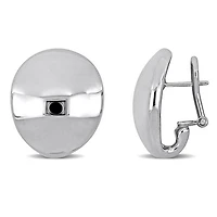 Julianna B 14K White Gold 21mm Puff Oval Stud Earrings