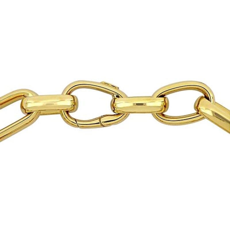 Julianna B 18K Yellow Gold 11.5mm Oval 8" Link Bracelet