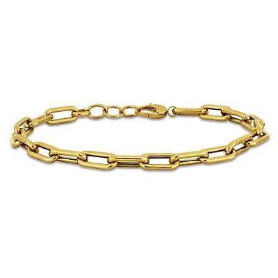 Julianna B 14K Yellow Gold 5.8mm Oval 7.5" + 1" Link Bracelet