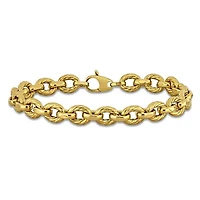 Julianna B 14K Yellow Gold 7.8mm Twisted Oval 7.5" Link Bracelet