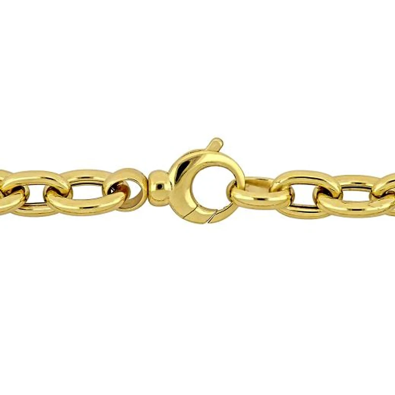 Julianna B 14K Yellow Gold 7.5mm Fancy Oval 7.5" Link Bracelet