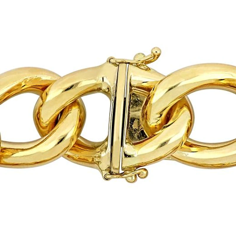 Julianna B 14K Yellow Gold 17.8mm Oval 6.5" Link Bracelet