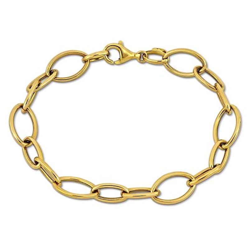 Julianna B 14K Yellow Gold 10mm Oval 8" Link Bracelet
