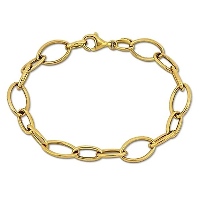 Julianna B 14K Yellow Gold 10mm Oval 8" Link Bracelet