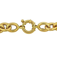 Julianna B 14K Yellow Gold 10.5mm Oval 8" Link Chain Bracelet