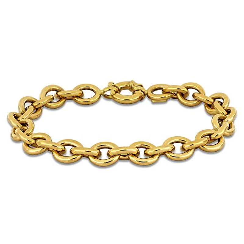 Julianna B 14K Yellow Gold 8.5mm Chain 8" Link Bracelet