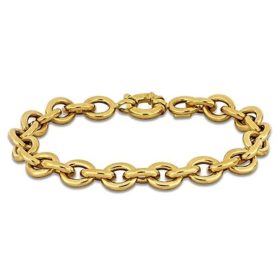 Julianna B 14K Yellow Gold 8.5mm Chain 8" Link Bracelet