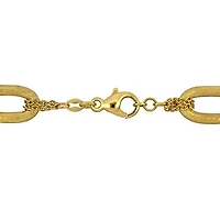 Julianna B 14K Yellow Gold 10.5mm Matte and Polished Oval 7.5" Link Bracelet