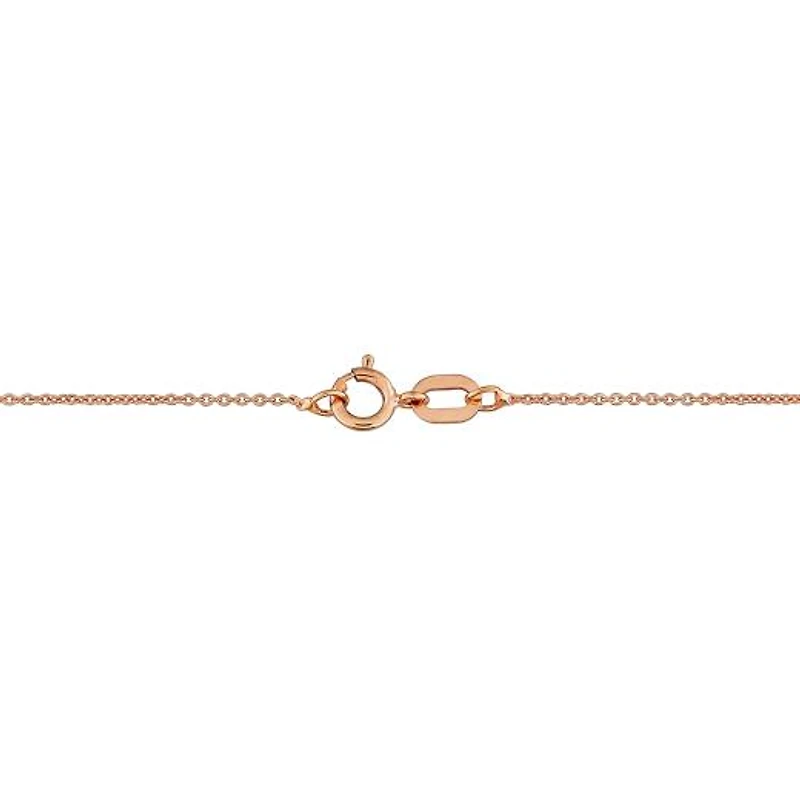 Julianna B 10K Rose Gold African Amethyst & Diamond 17" Heart Necklace