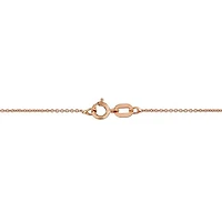 Julianna B 10K Rose Gold African Amethyst & Diamond 17" Heart Necklace