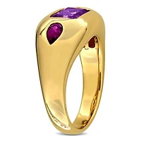 Julianna B 14K Yellow Gold Amethyst & Rhodolite Ring