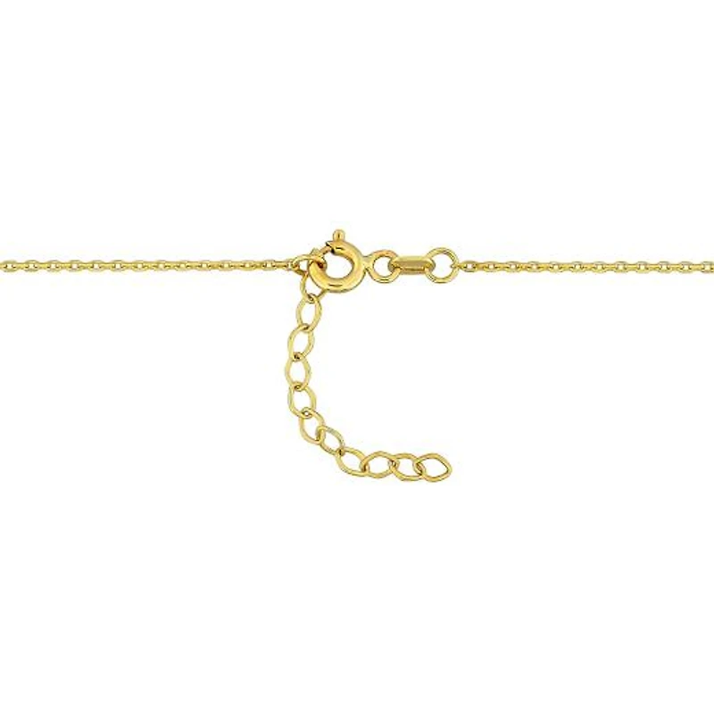 Julianna B 10K Yellow Gold Blue Sapphire & Diamond 16.5" Circle Pendant