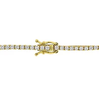 Julianna B 14K Yellow Gold Heart Emerald & Diamond 7" Station Bracelet