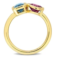 Julianna B 14K Yellow Gold Blue and Pink Spinel 2-Stone Ring
