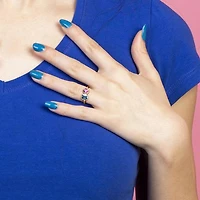 Julianna B 14K Yellow Gold Blue and Pink Spinel 2-Stone Ring