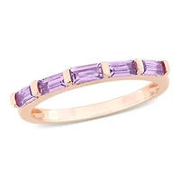 Julianna B 10K Rose Gold Baguette-Cut Rose de France Band