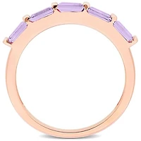 Julianna B 10K Rose Gold Baguette-Cut Rose de France Band