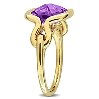 Julianna B Yellow Plated Sterling Silver Amethyst Fashion Ring