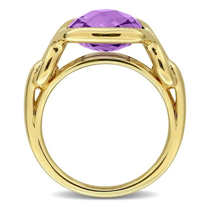 Julianna B Yellow Plated Sterling Silver Amethyst Fashion Ring