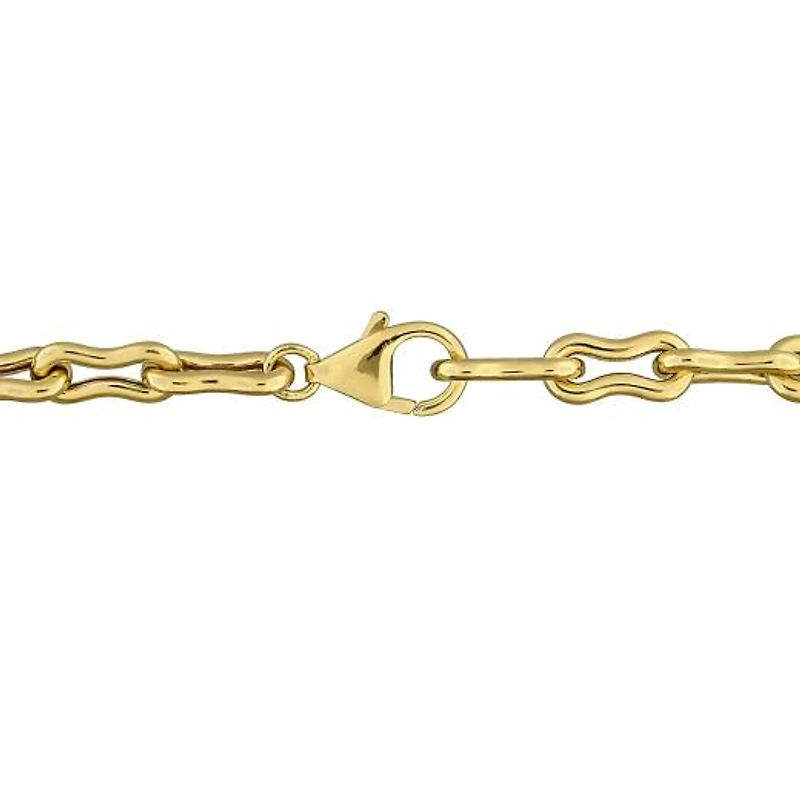 Julianna B Yellow Plated Sterling Silver Amethyst 7.25" Link Bracelet