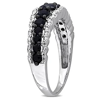 Julianna B Sterling Silver Black Sapphire Fashion Ring