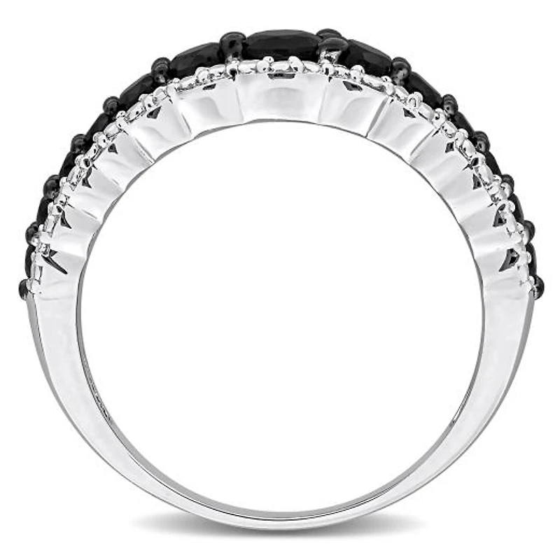 Julianna B Sterling Silver Black Sapphire Fashion Ring
