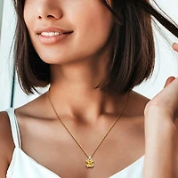 Julianna B Yellow Plated Sterling Silver Citrine & White Topaz 18" Necklace