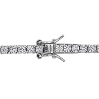 Julianna B Sterling Silver Created Ruby & Created White Sapphire 7.25" Bracelet