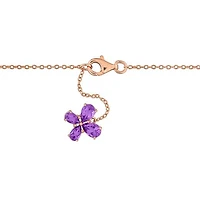 Julianna B Rose Plated Sterling Silver Multi-Stone 17" Butterfly Necklace