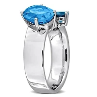 Julianna B Sterling Silver Multi-Colour Topaz Ring
