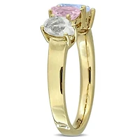 Julianna B Yellow Plated Sterling Silver Multi-Gemstone 4-Stone Ring