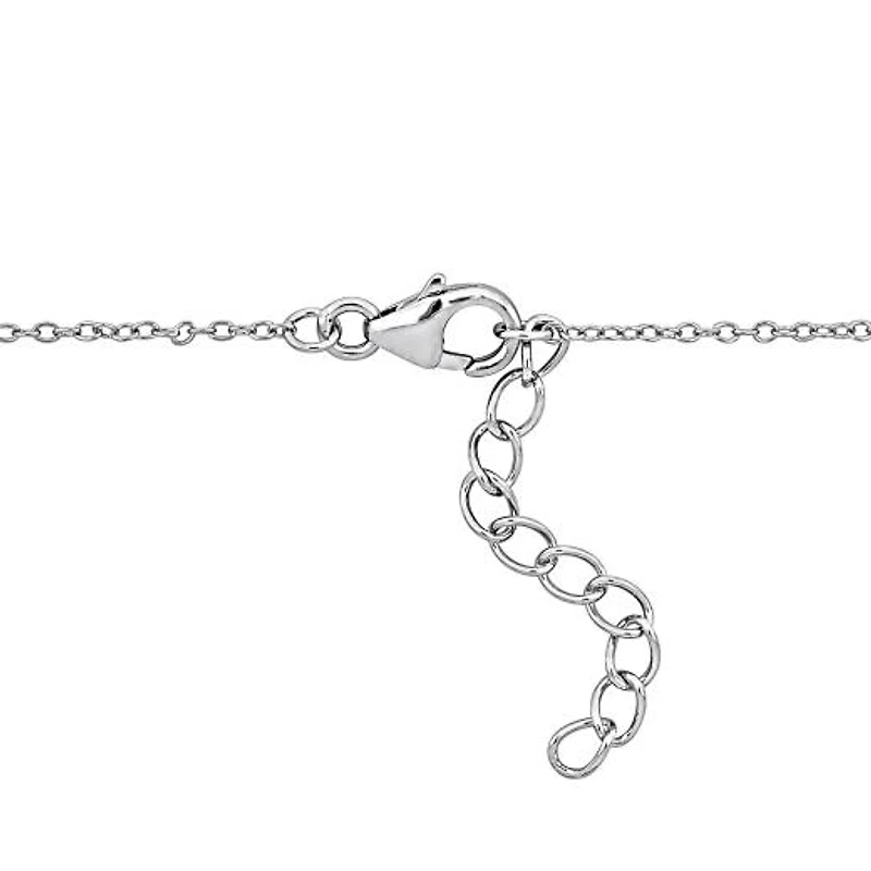 Julianna B Sterling Silver Baguette-Cut Tanzanite and White Topaz 18" Necklace