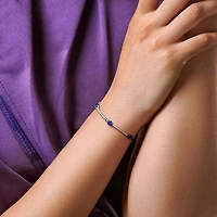 Julianna B 18K White Gold Created Blue Sapphire & Lab-Grown Diamond Bracelet
