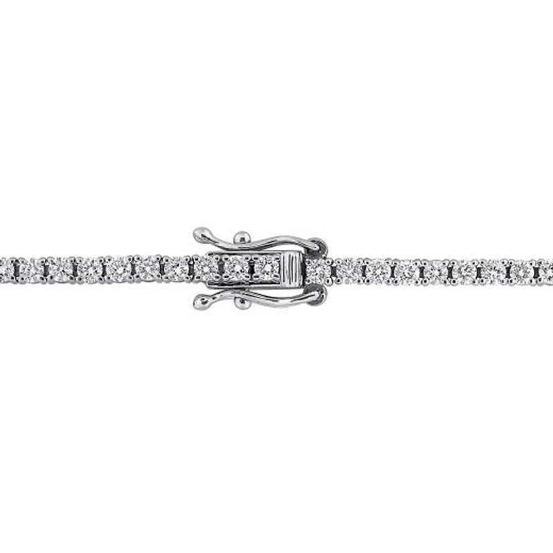 Julianna B 18K White Gold Created Emerald & Lab-Grown Diamond Tennis Bracelet