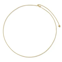 14K Yellow Gold Adjustable 22" 0.9mm Wheat Chain